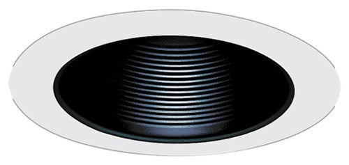 Elco Lighting ELM530BG  Metal Stepped Baffle With Coil Springs Trim Recessed Light Black
