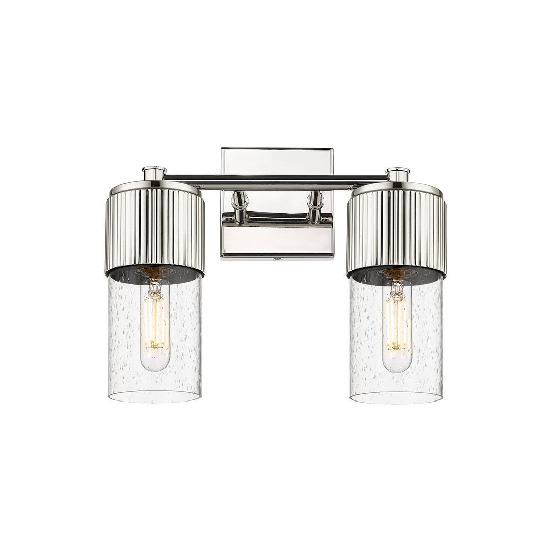 Innovations Downtown Urban 428-2W-PN-G428-7SDY Bath Vanity Light 14 in. wide - Polished Nickel