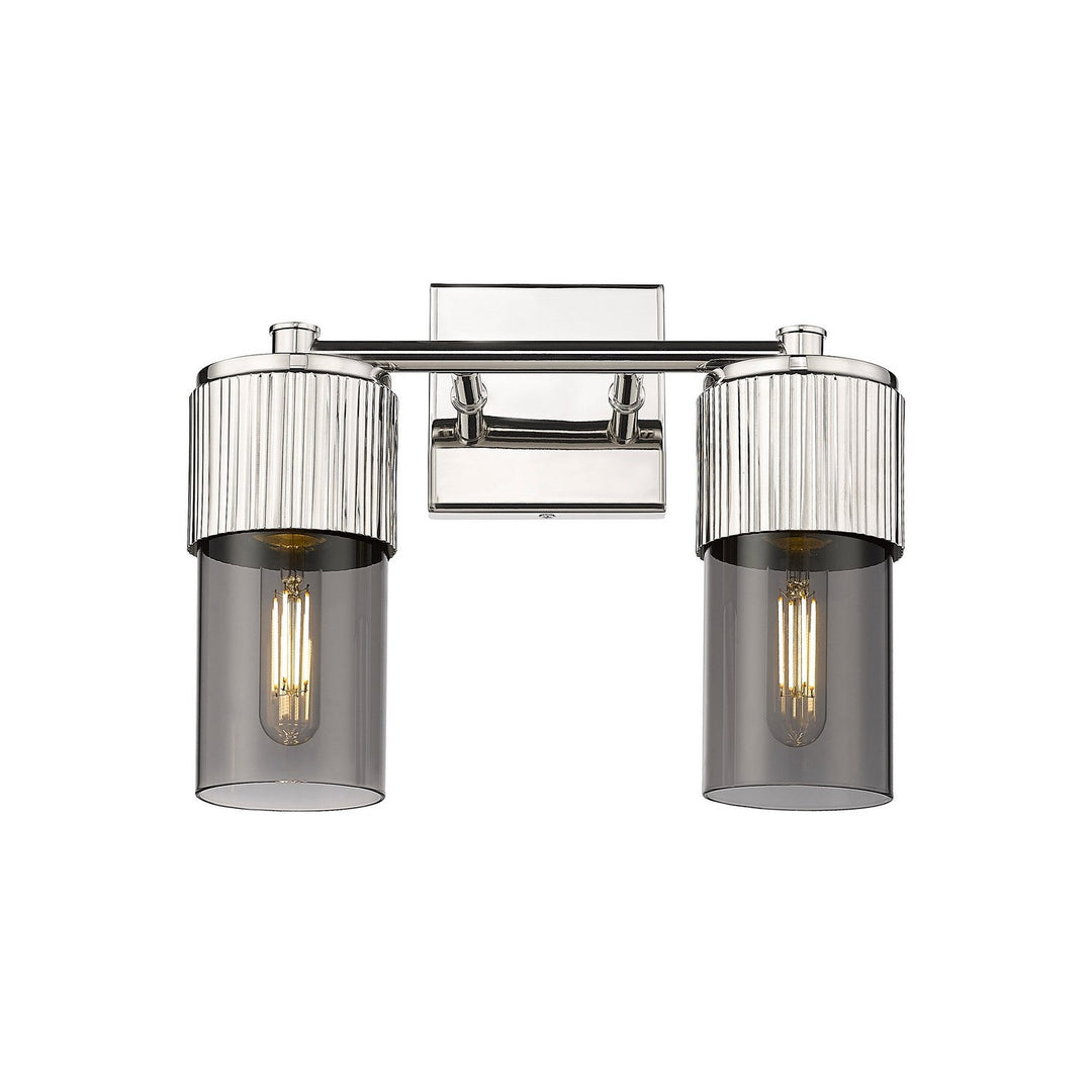 Innovations Downtown Urban 428-2W-PN-G428-7SM Bath Vanity Light 14 in. wide - Polished Nickel