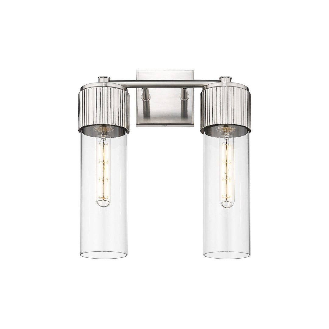 Innovations Downtown Urban 428-2W-SN-G428-12CL Bath Vanity Light 14 in. wide - Satin Nickel