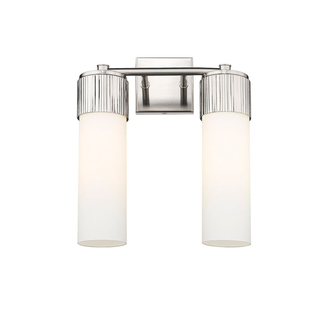 Innovations Downtown Urban 428-2W-SN-G428-12WH Bath Vanity Light 14 in. wide - Satin Nickel