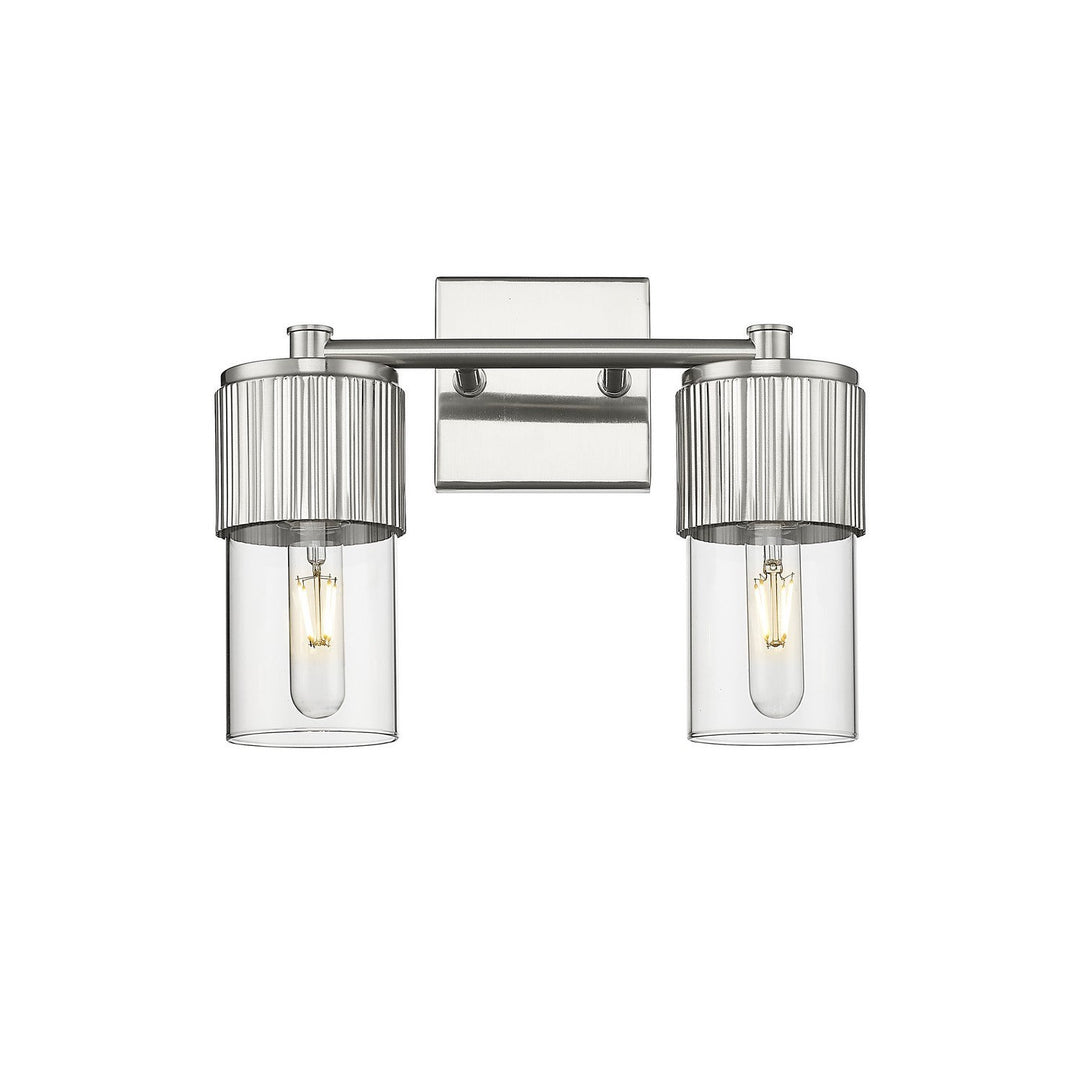 Innovations Downtown Urban 428-2W-SN-G428-7CL Bath Vanity Light 14 in. wide - Satin Nickel