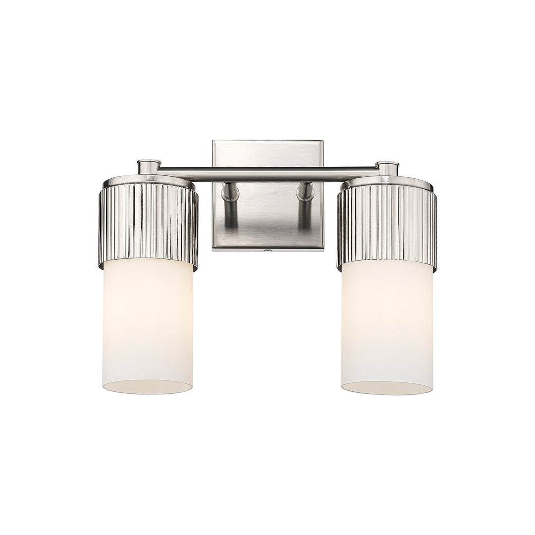 Innovations Downtown Urban 428-2W-SN-G428-7WH Bath Vanity Light 14 in. wide - Satin Nickel