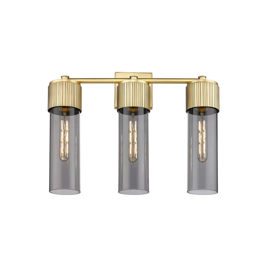 Innovations Downtown Urban 428-3W-BB-G428-12SM Bath Vanity Light 21 in. wide - Brushed Brass