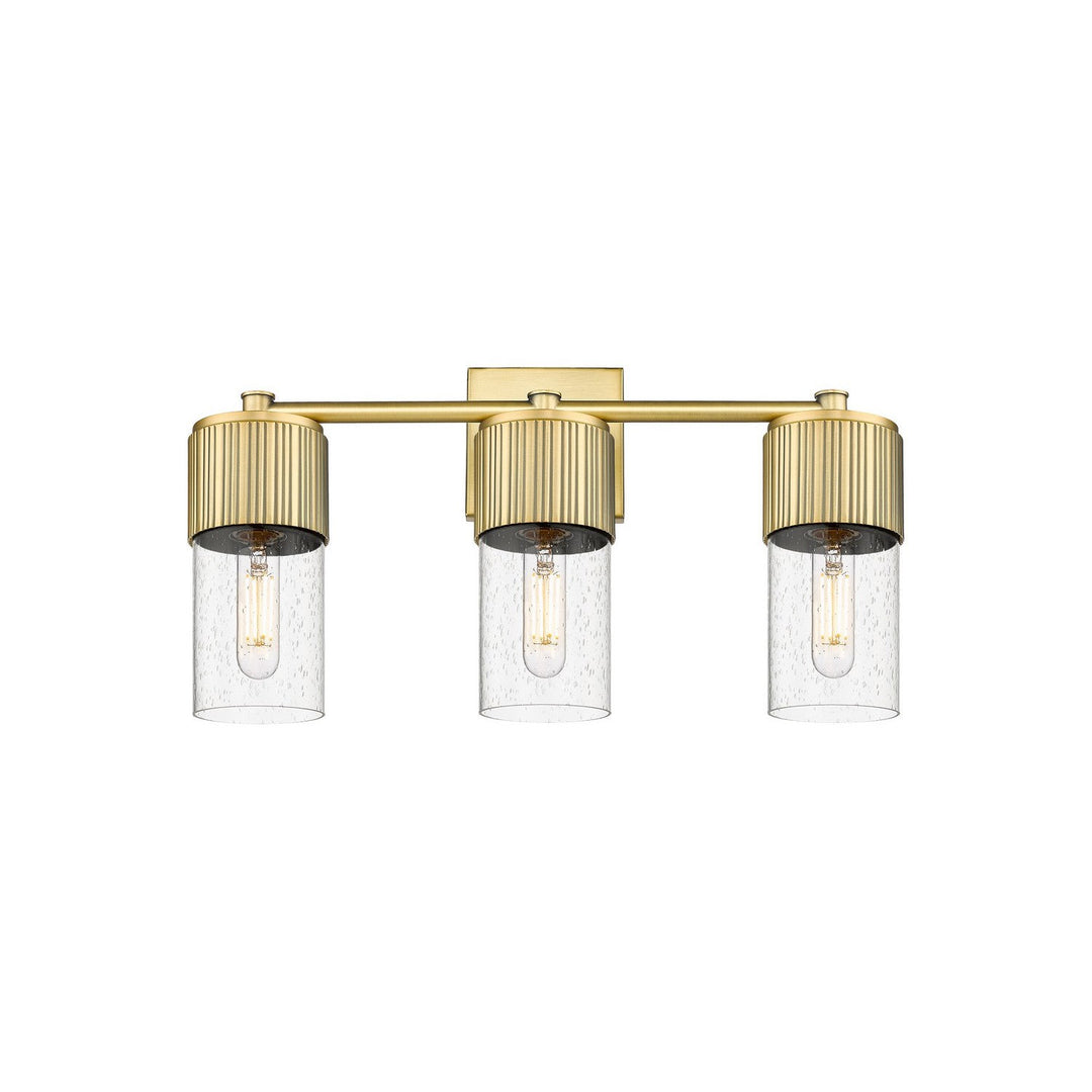 Innovations Downtown Urban 428-3W-BB-G428-7SDY Bath Vanity Light 21 in. wide - Brushed Brass