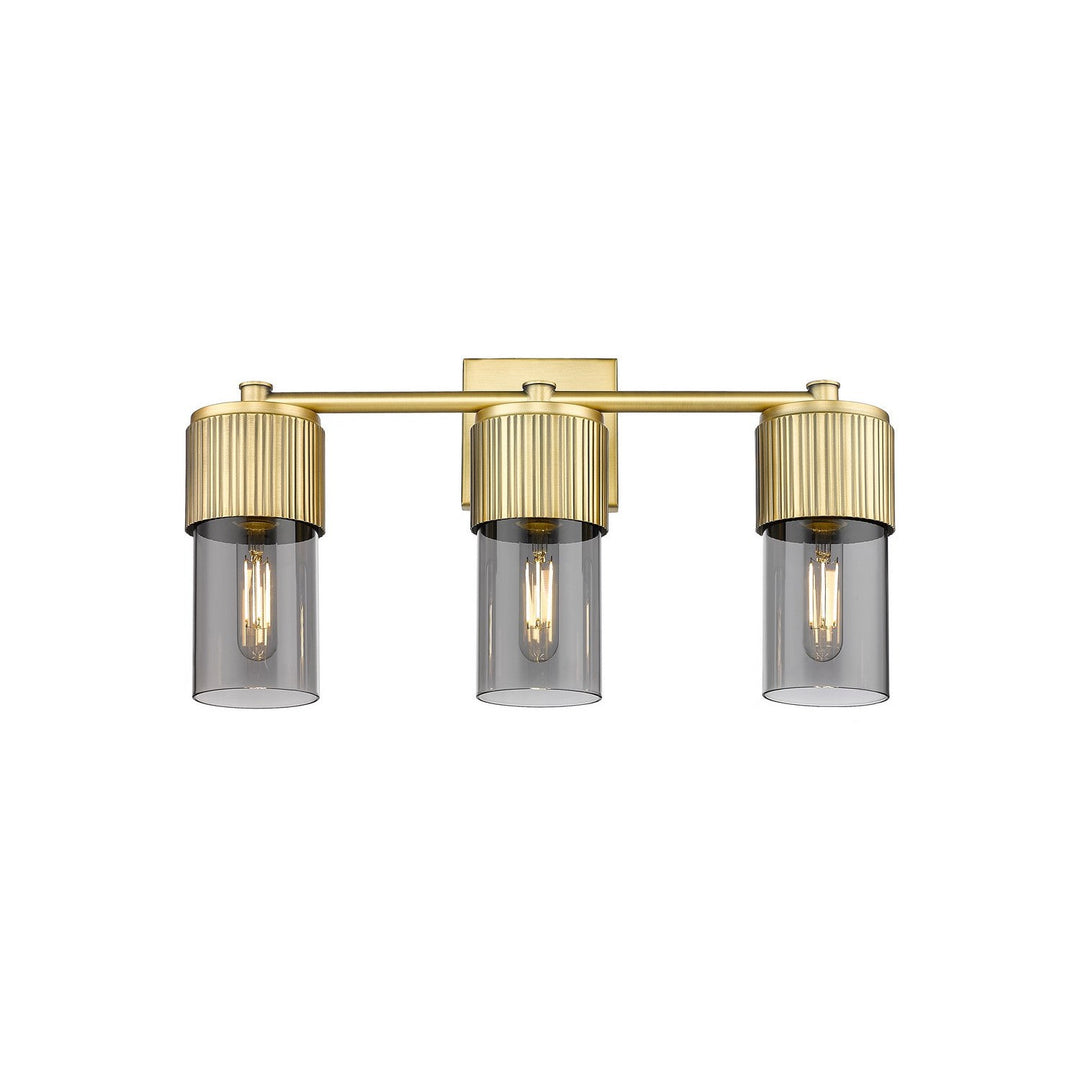 Innovations Downtown Urban 428-3W-BB-G428-7SM Bath Vanity Light 21 in. wide - Brushed Brass