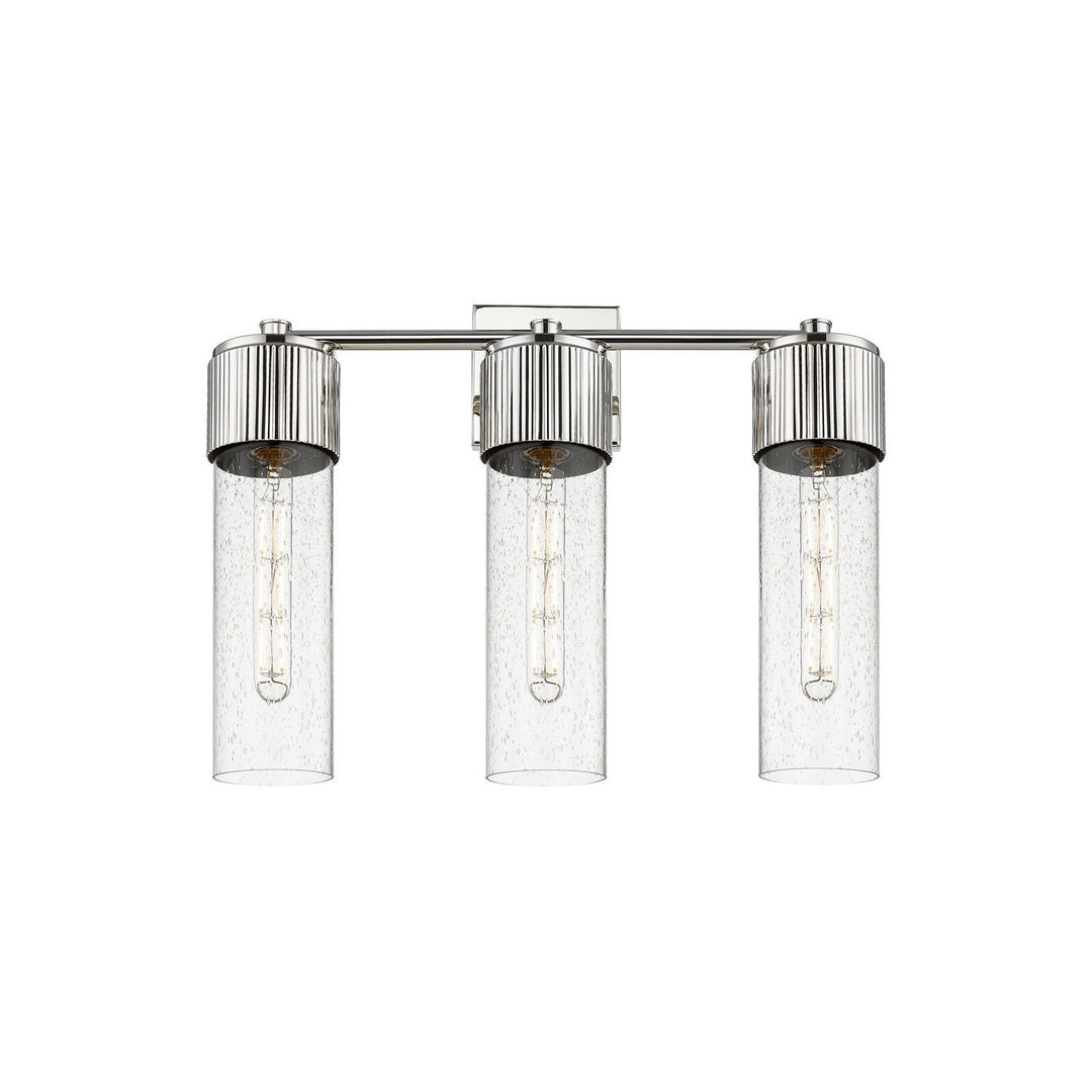 Innovations Downtown Urban 428-3W-PN-G428-12SDY Bath Vanity Light 21 in. wide - Polished Nickel