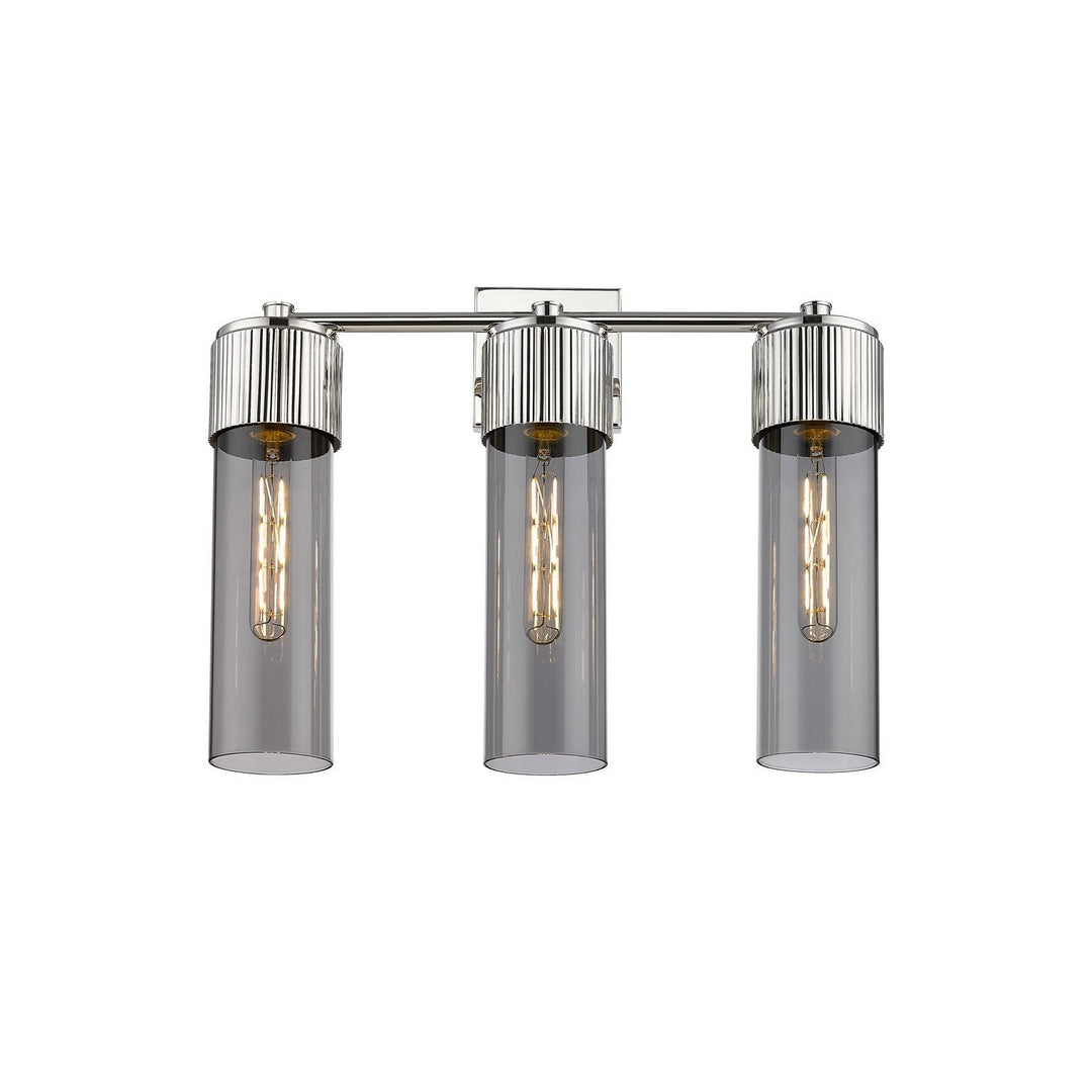 Innovations Downtown Urban 428-3W-PN-G428-12SM Bath Vanity Light 21 in. wide - Polished Nickel
