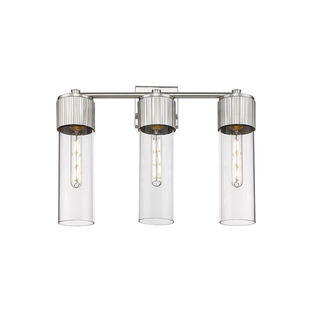 Innovations Downtown Urban 428-3W-SN-G428-12CL Bath Vanity Light 21 in. wide - Satin Nickel