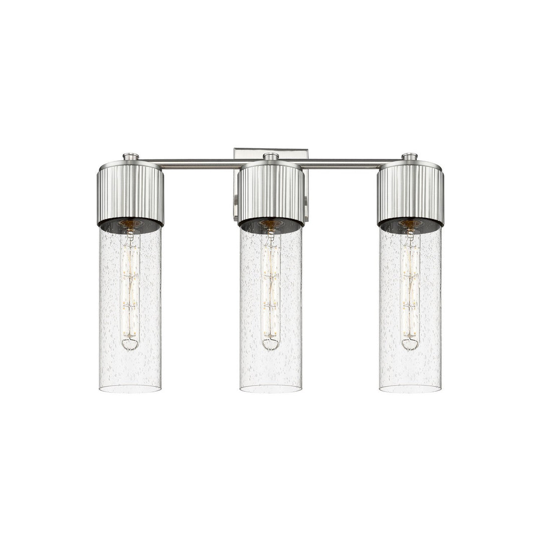 Innovations Downtown Urban 428-3W-SN-G428-12SDY Bath Vanity Light 21 in. wide - Satin Nickel