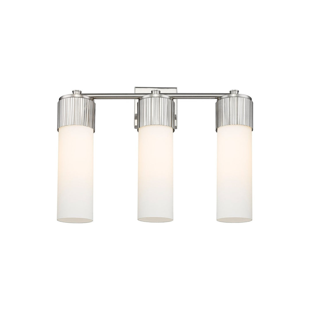Innovations Downtown Urban 428-3W-SN-G428-12WH Bath Vanity Light 21 in. wide - Satin Nickel