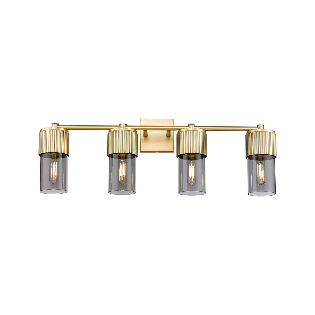 Innovations Downtown Urban 428-4W-BB-G428-7SM Bath Vanity Light 31 in. wide - Brushed Brass