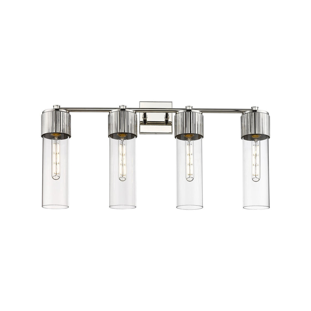 Innovations Downtown Urban 428-4W-PN-G428-12CL Bath Vanity Light 31 in. wide - Polished Nickel