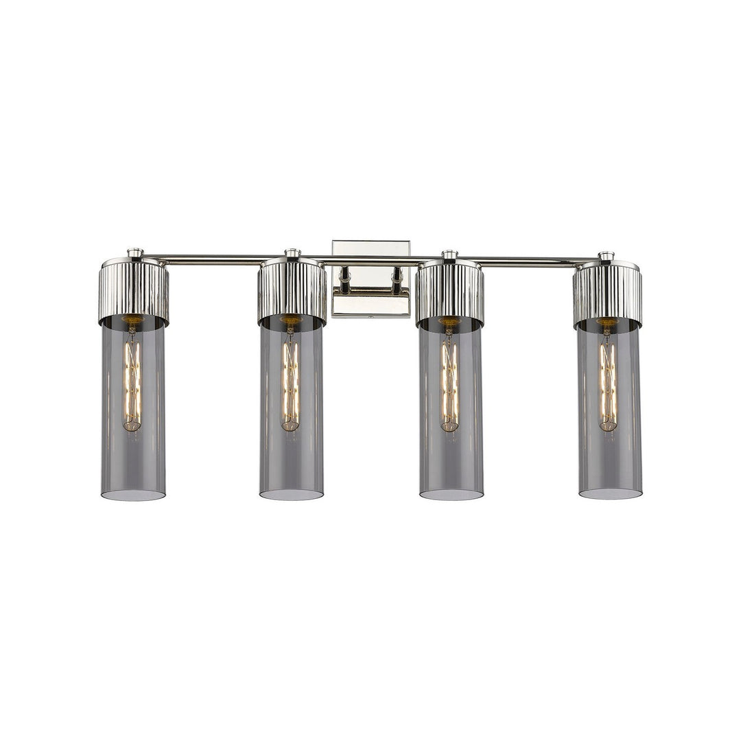 Innovations Downtown Urban 428-4W-PN-G428-12SM Bath Vanity Light 31 in. wide - Polished Nickel