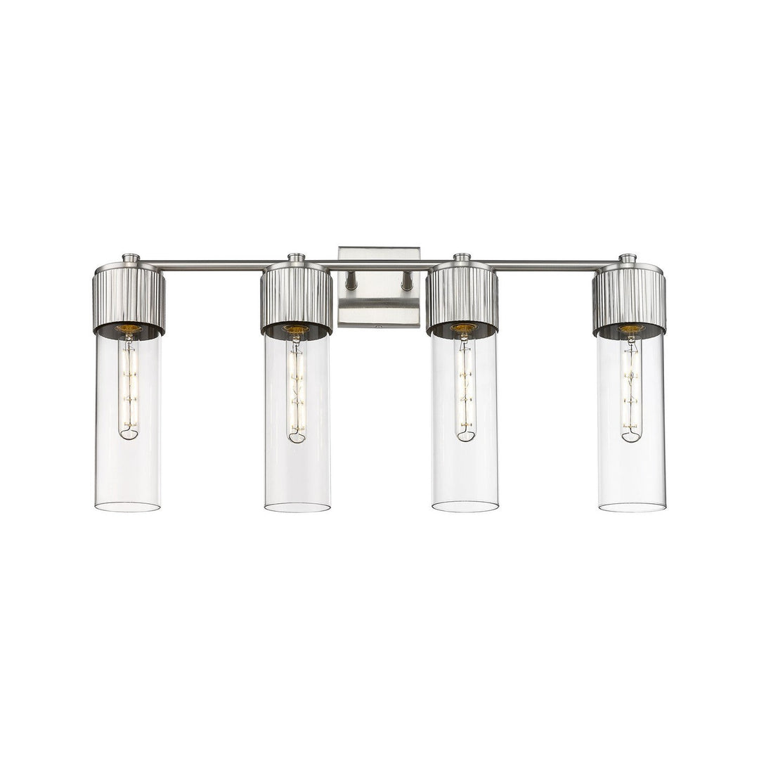 Innovations Downtown Urban 428-4W-SN-G428-12CL Bath Vanity Light 31 in. wide - Satin Nickel