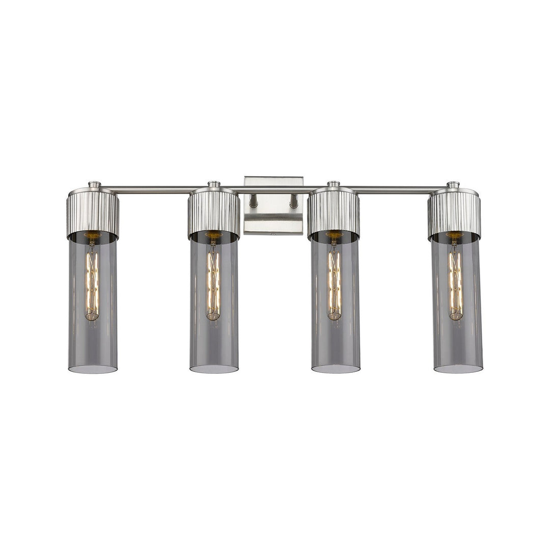 Innovations Downtown Urban 428-4W-SN-G428-12SM Bath Vanity Light 31 in. wide - Satin Nickel