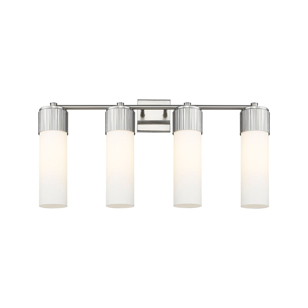 Innovations Downtown Urban 428-4W-SN-G428-12WH Bath Vanity Light 31 in. wide - Satin Nickel