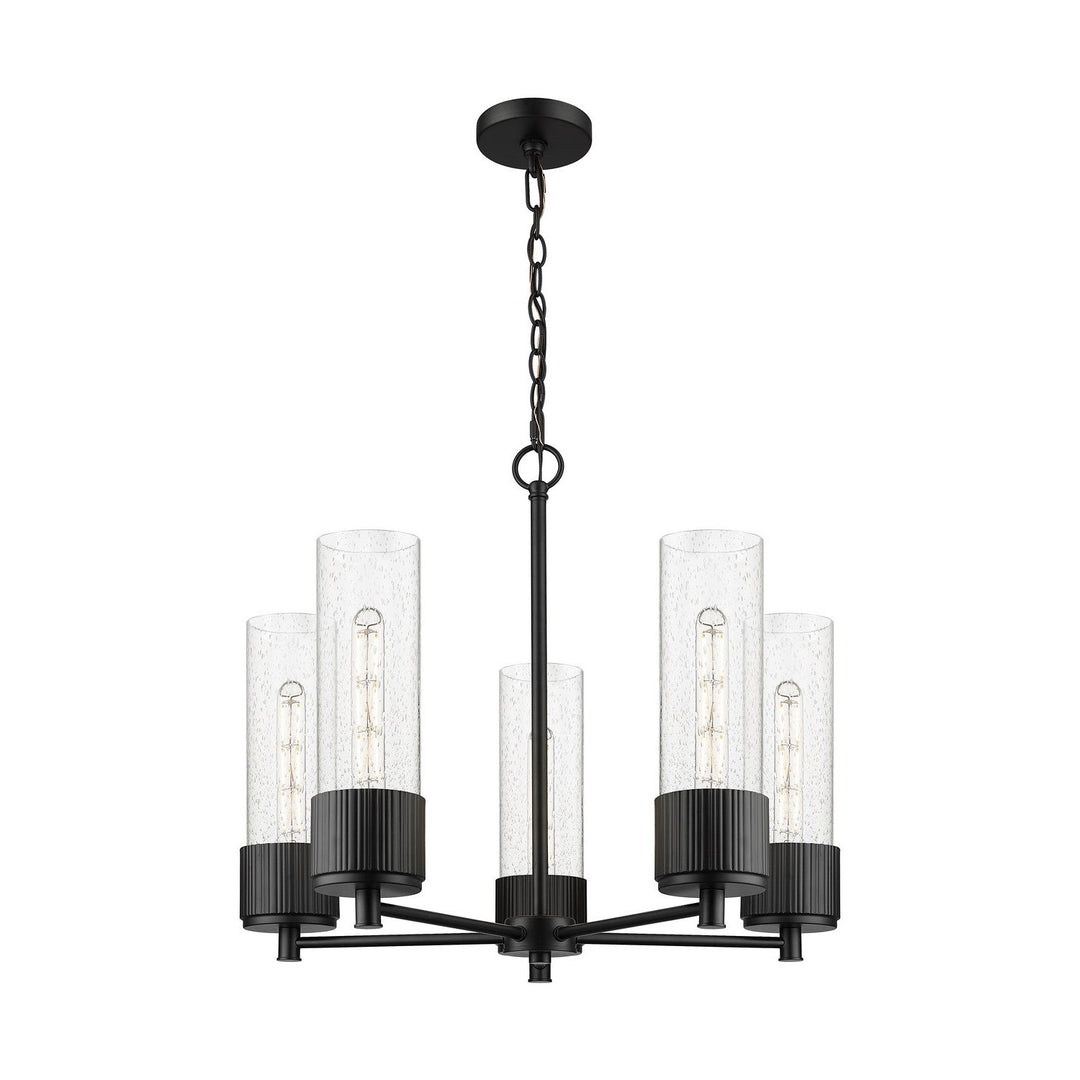 Innovations Downtown Urban 428-5CR-BK-G428-12SDY Chandelier Light - Matte Black