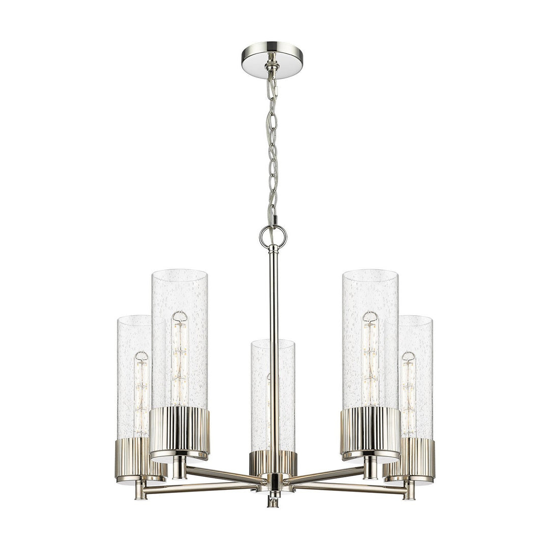Innovations Downtown Urban 428-5CR-PN-G428-12SDY Chandelier Light - Polished Nickel