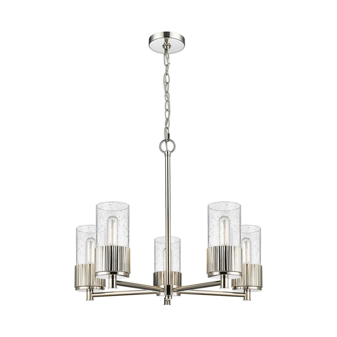 Innovations Downtown Urban 428-5CR-PN-G428-7SDY Chandelier Light - Polished Nickel