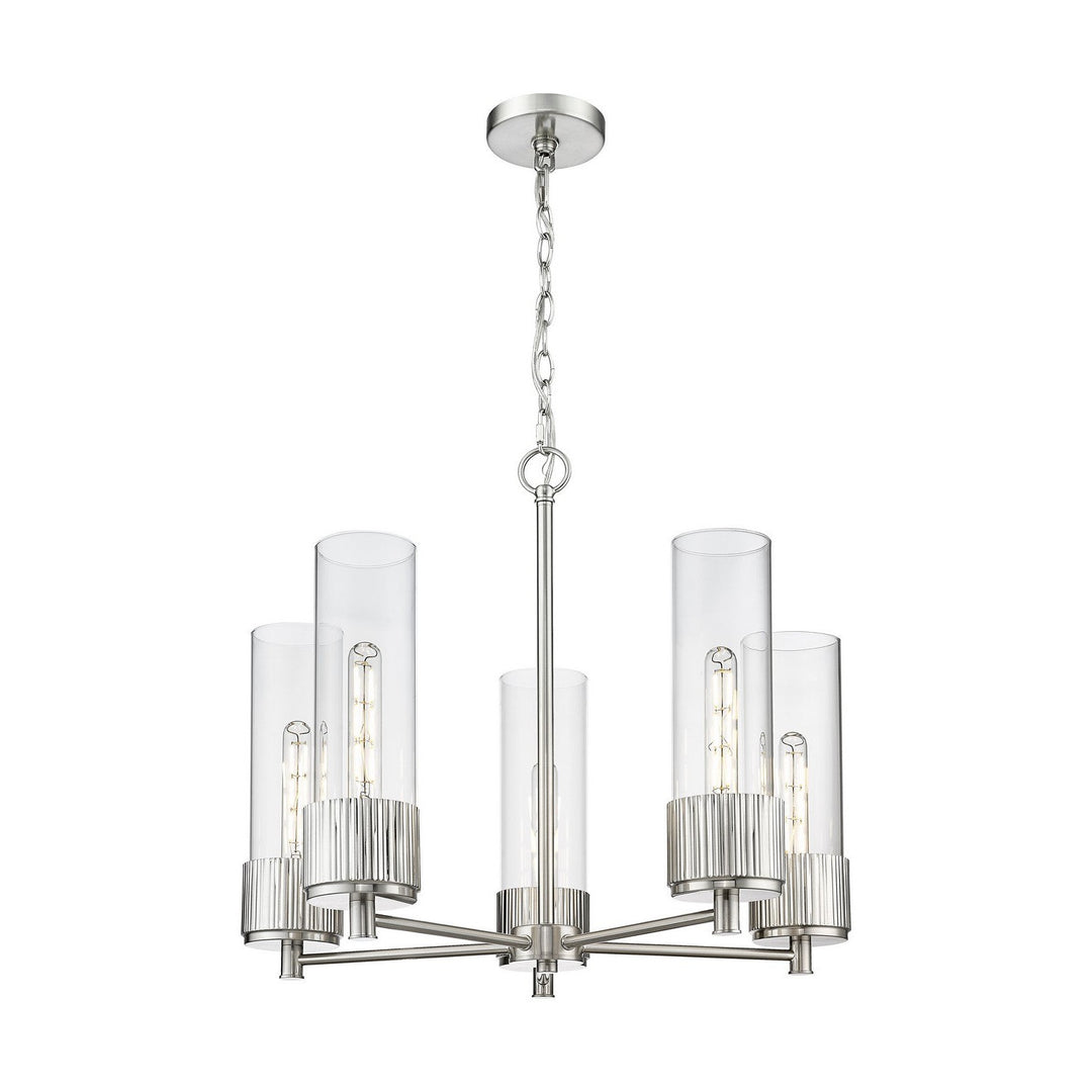 Innovations Downtown Urban 428-5CR-SN-G428-12CL Chandelier Light - Satin Nickel