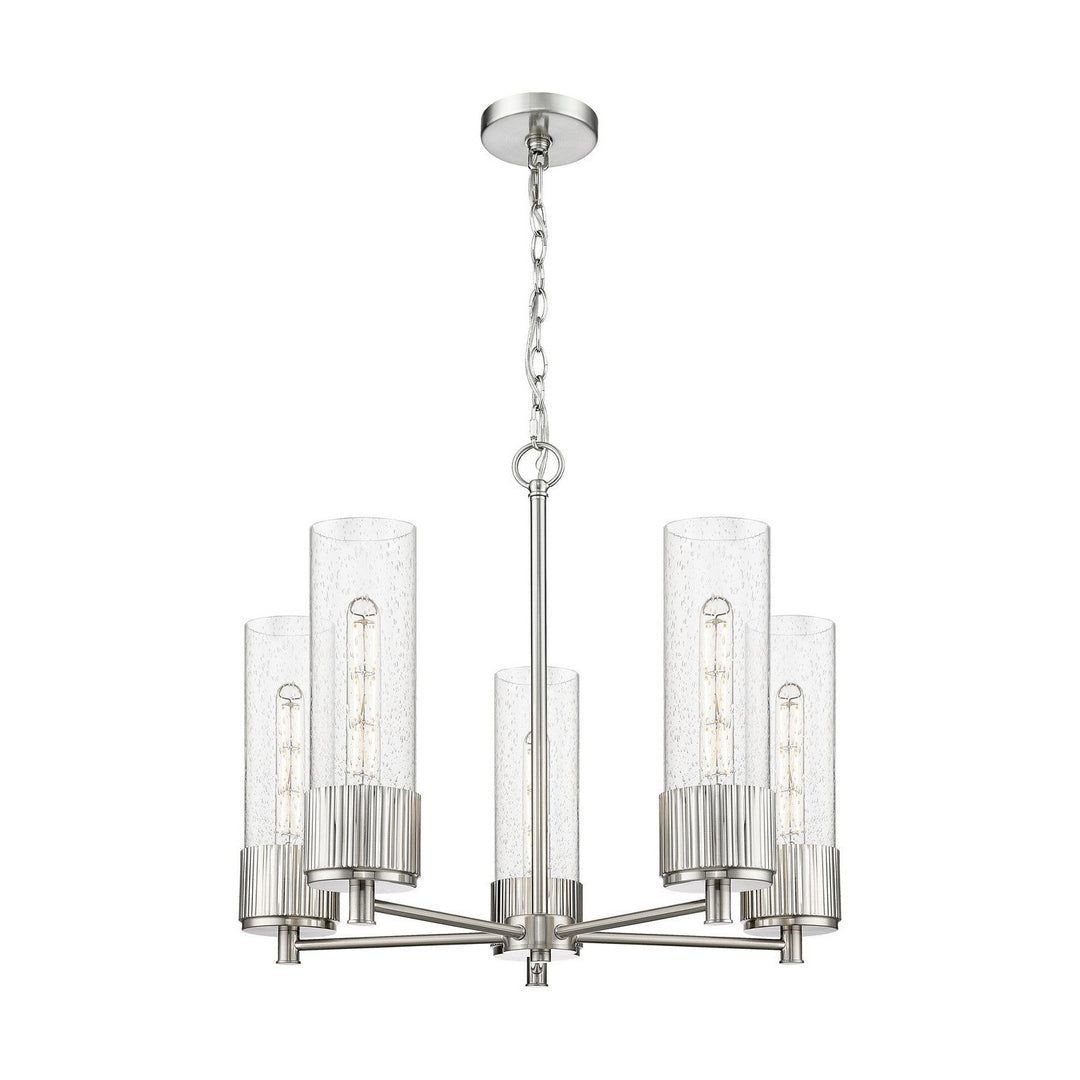 Innovations Downtown Urban 428-5CR-SN-G428-12SDY Chandelier Light - Satin Nickel