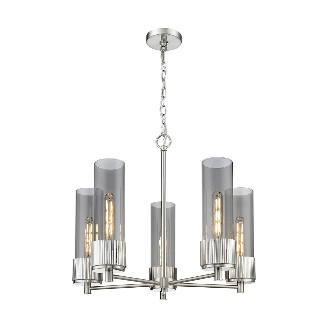 Innovations Downtown Urban 428-5CR-SN-G428-12SM Chandelier Light - Satin Nickel