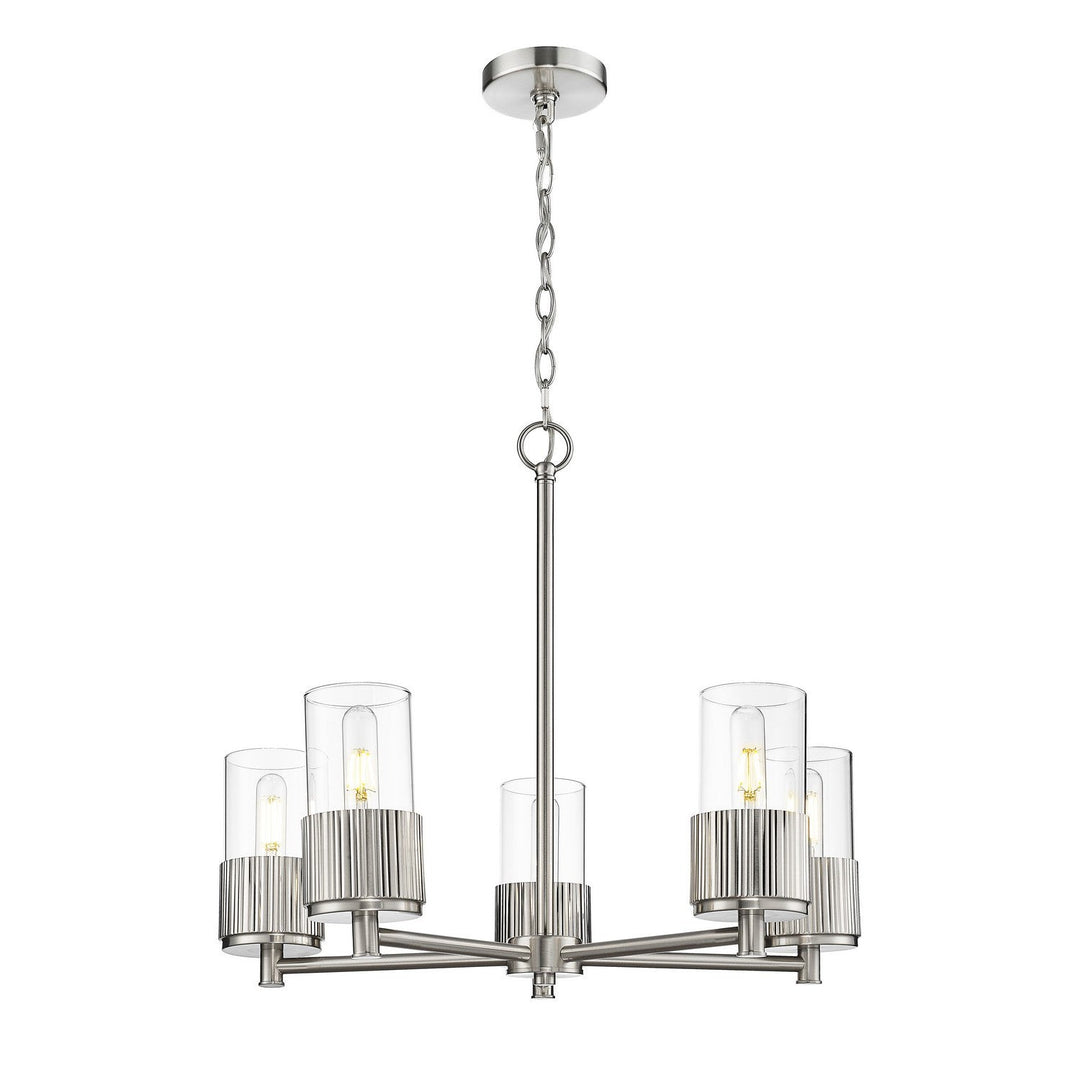 Innovations Downtown Urban 428-5CR-SN-G428-7CL Chandelier Light - Satin Nickel