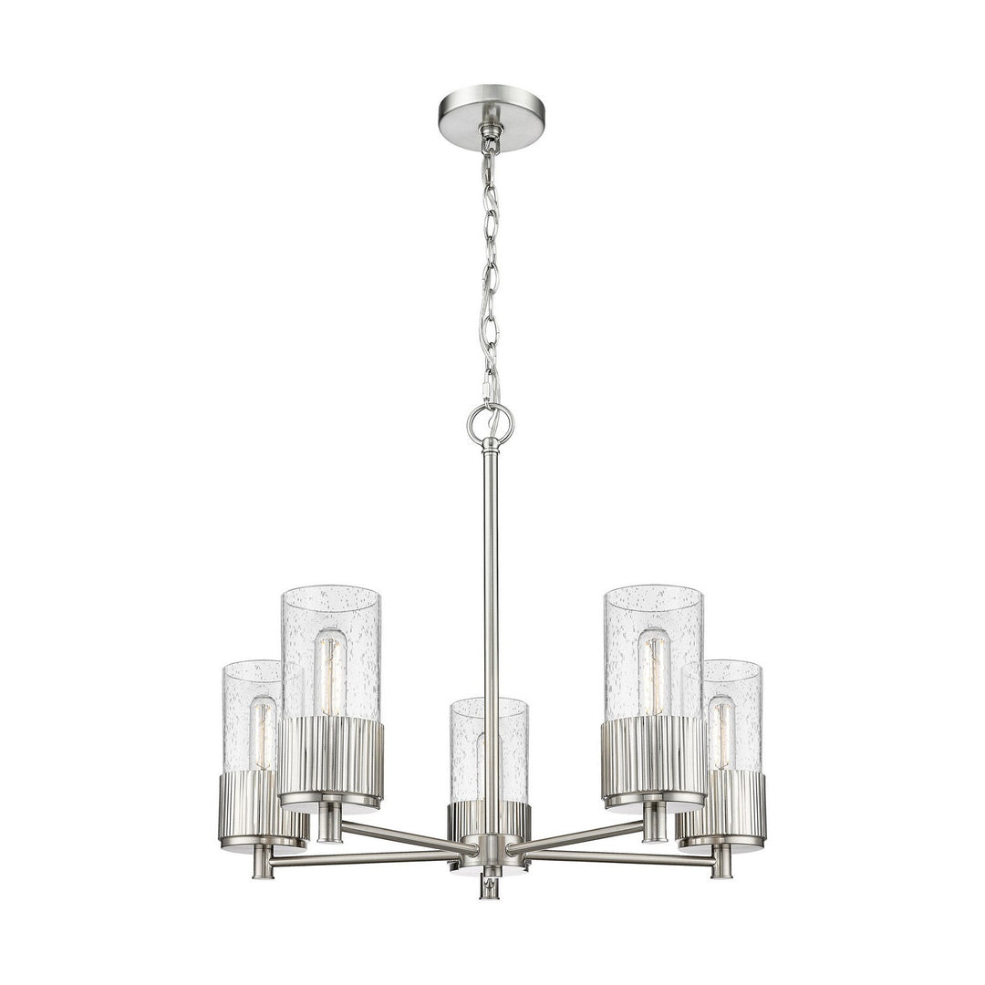 Innovations Downtown Urban 428-5CR-SN-G428-7SDY Chandelier Light - Satin Nickel