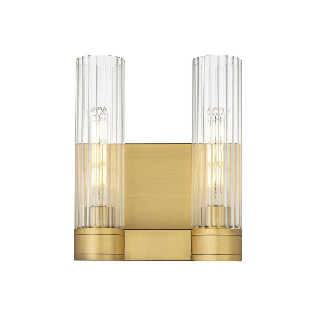 Innovations Downtown Urban 429-2W-BB-G429-11CL Bath Vanity Light 11 in. wide - Brushed Brass