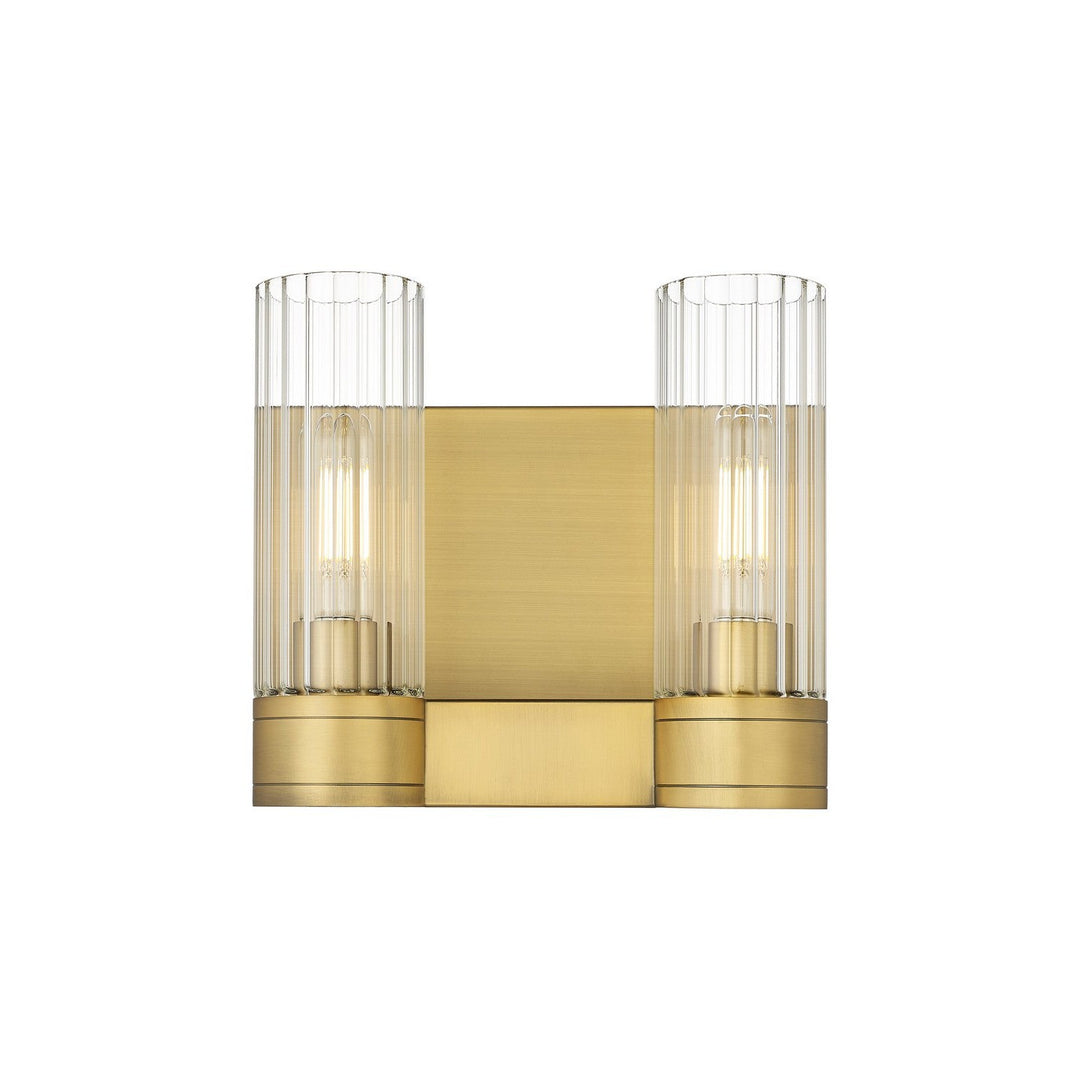 Innovations Downtown Urban 429-2W-BB-G429-8CL Bath Vanity Light 11 in. wide - Brushed Brass