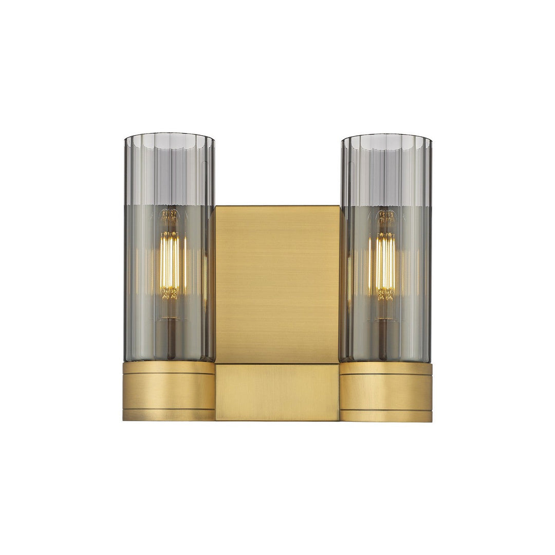 Innovations Downtown Urban 429-2W-BB-G429-8SM Bath Vanity Light 11 in. wide - Brushed Brass