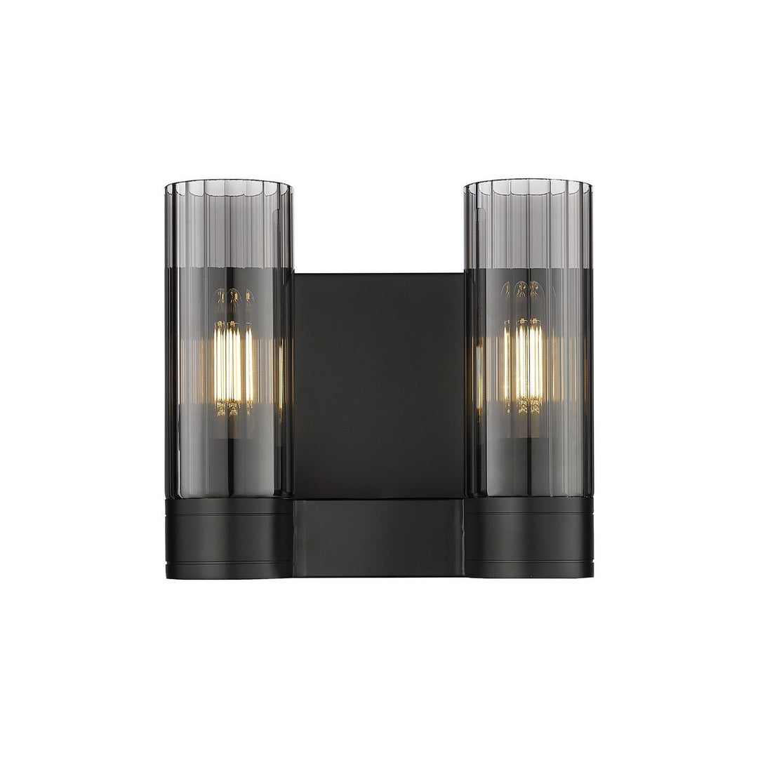 Innovations Downtown Urban 429-2W-BK-G429-8SM Bath Vanity Light 11 in. wide - Matte Black