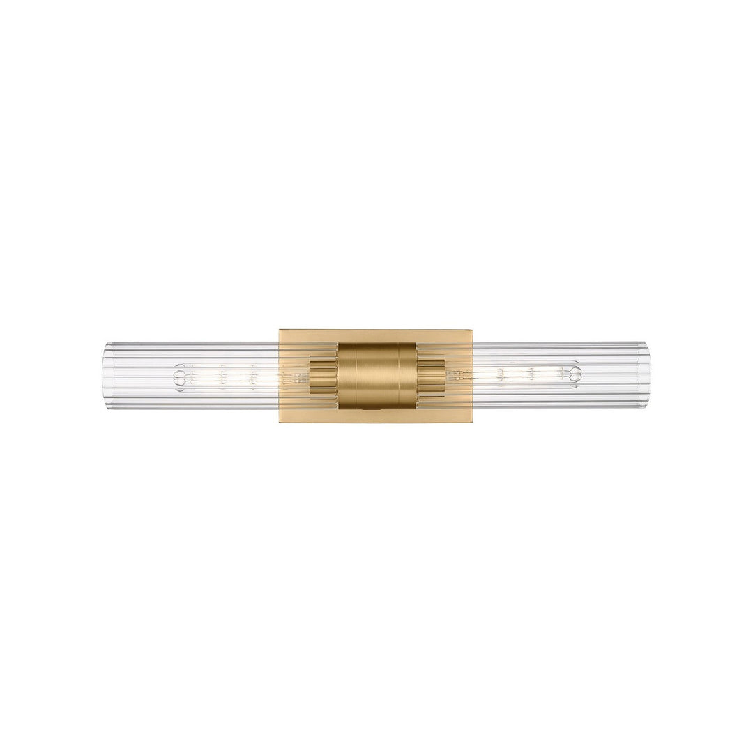 Innovations Downtown Urban 429-2WL-BB-G429-11CL Bath Vanity Light 5 in. wide - Brushed Brass