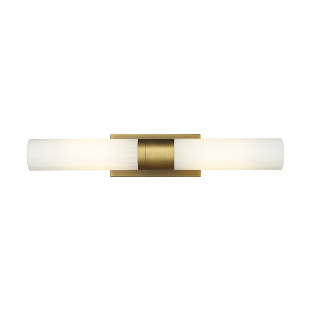 Innovations Downtown Urban 429-2WL-BB-G429-11WH Bath Vanity Light 5 in. wide - Brushed Brass