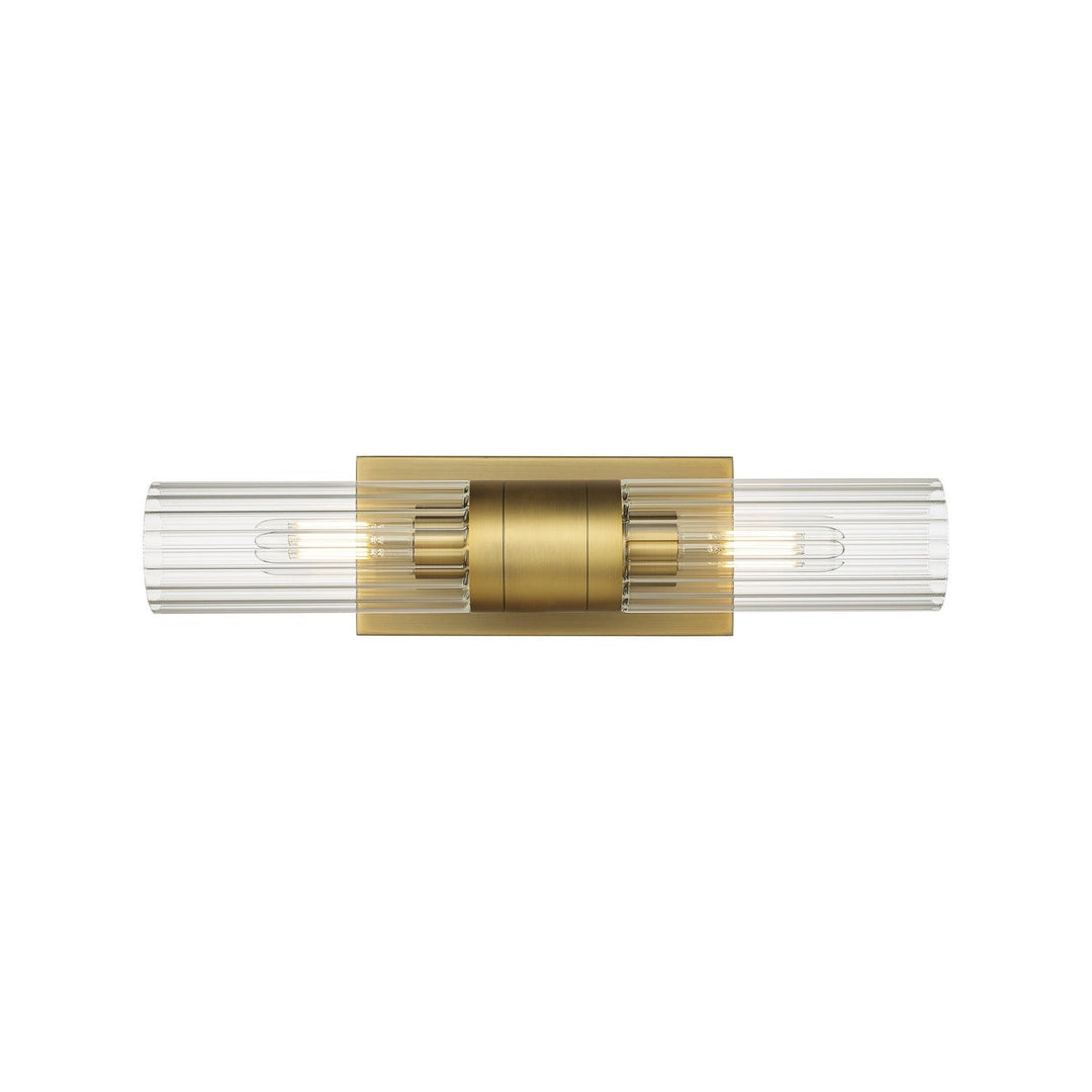 Innovations Downtown Urban 429-2WL-BB-G429-8CL Bath Vanity Light 5 in. wide - Brushed Brass