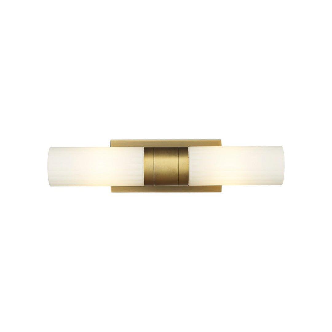 Innovations Downtown Urban 429-2WL-BB-G429-8WH Bath Vanity Light 5 in. wide - Brushed Brass