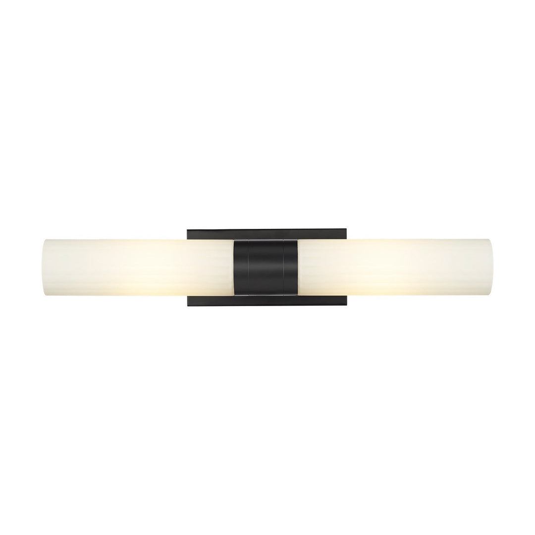 Innovations Downtown Urban 429-2WL-BK-G429-11WH Bath Vanity Light 5 in. wide - Matte Black