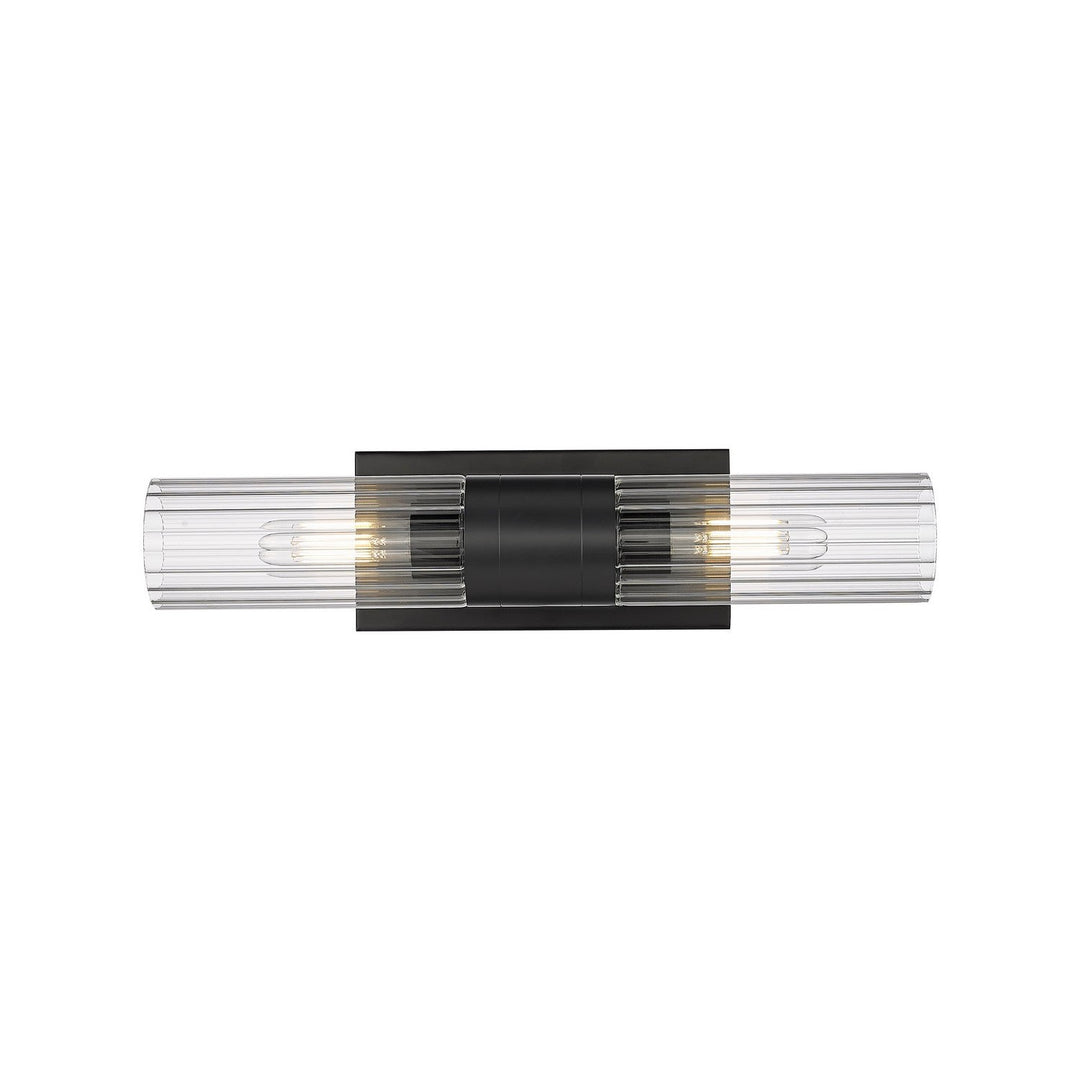 Innovations Downtown Urban 429-2WL-BK-G429-8CL Bath Vanity Light 5 in. wide - Matte Black