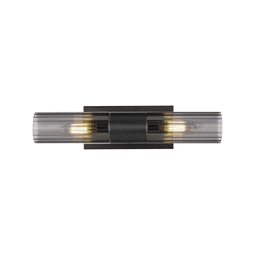 Innovations Downtown Urban 429-2WL-BK-G429-8SM Bath Vanity Light 5 in. wide - Matte Black