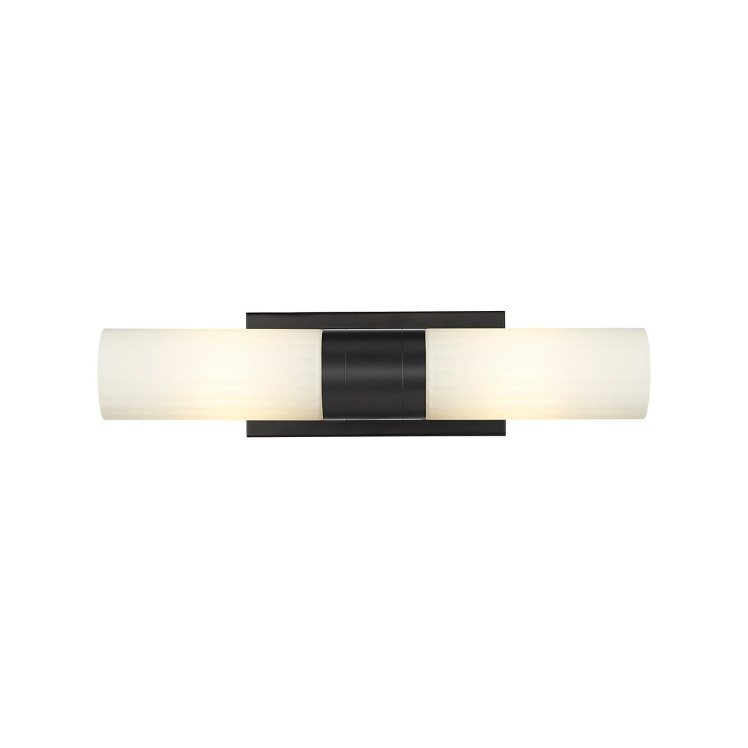 Innovations Downtown Urban 429-2WL-BK-G429-8WH Bath Vanity Light 5 in. wide - Matte Black