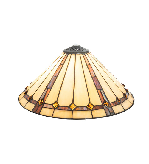 Meyda Tiffany Lighting 133548 Belvidere Shade Lamp Shade Bronze / Dark