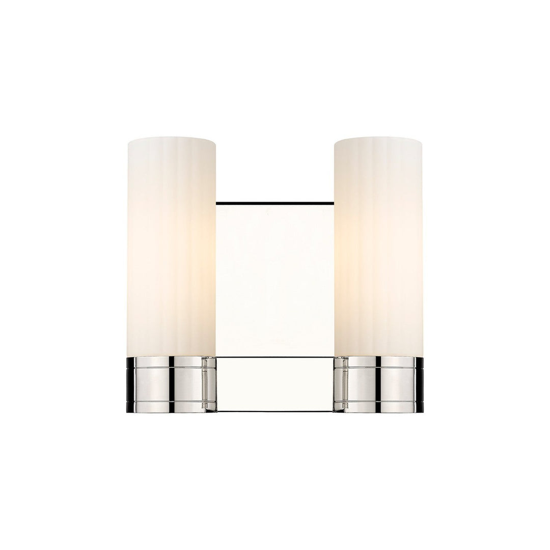 Innovations Downtown Urban 429-2W-PN-G429-8WH Bath Vanity Light 11 in. wide - Polished Nickel