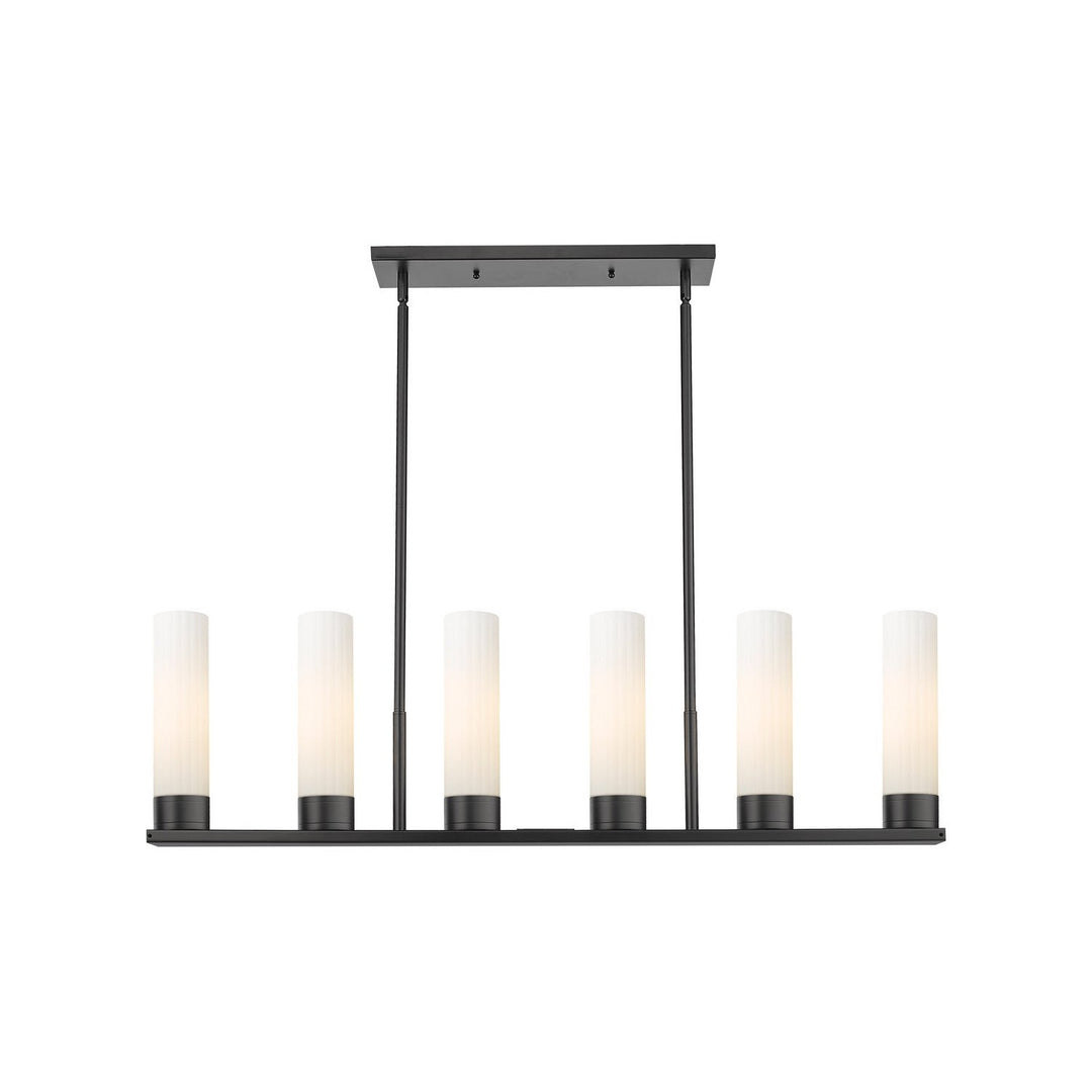 Innovations Downtown Urban 429-6I-BK-G429-11WH Pendant Light - Matte Black