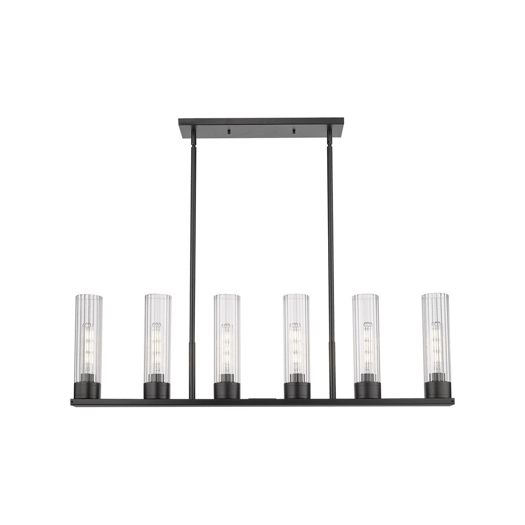 Innovations Downtown Urban 429-6I-BK-G429-8CL Pendant Light - Matte Black