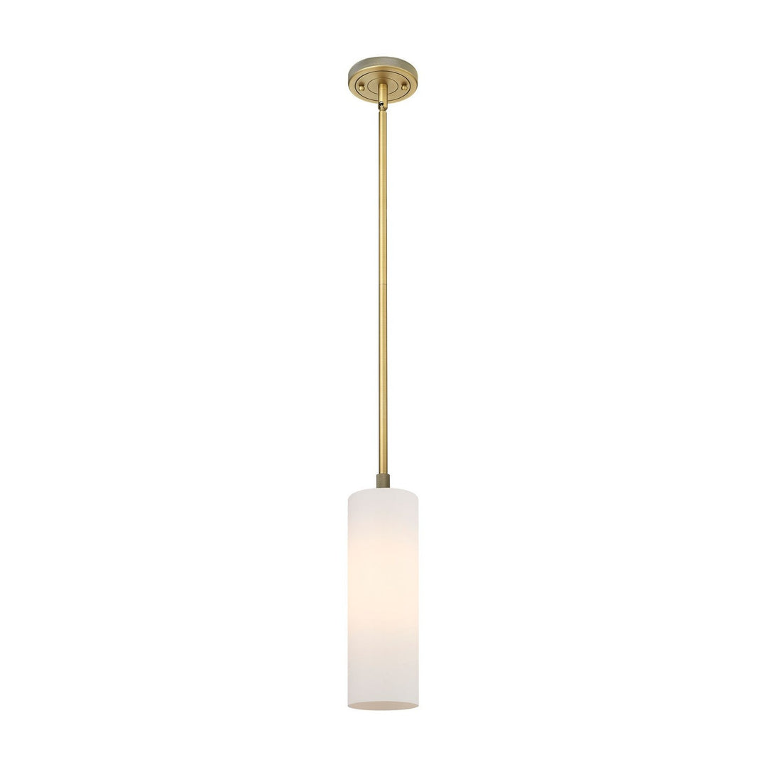 Innovations Downtown Urban 434-1S-BB-G434-12WH Pendant Light - Brushed Brass