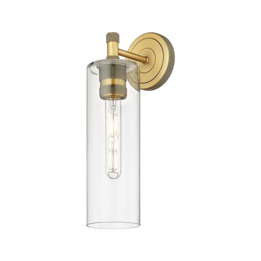 Innovations Downtown Urban 434-1W-BB-G434-12CL Wall Sconce Light - Brushed Brass