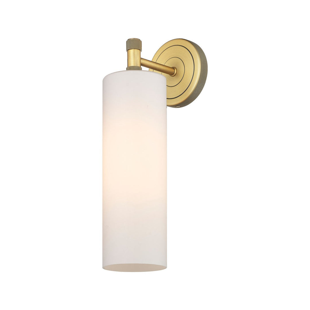 Innovations Downtown Urban 434-1W-BB-G434-12WH Wall Sconce Light - Brushed Brass