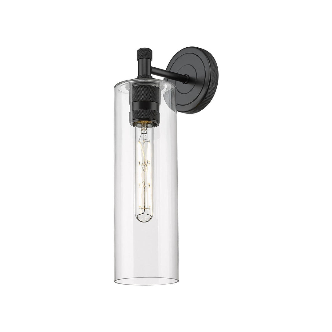 Innovations Downtown Urban 434-1W-BK-G434-12CL Wall Sconce Light - Matte Black