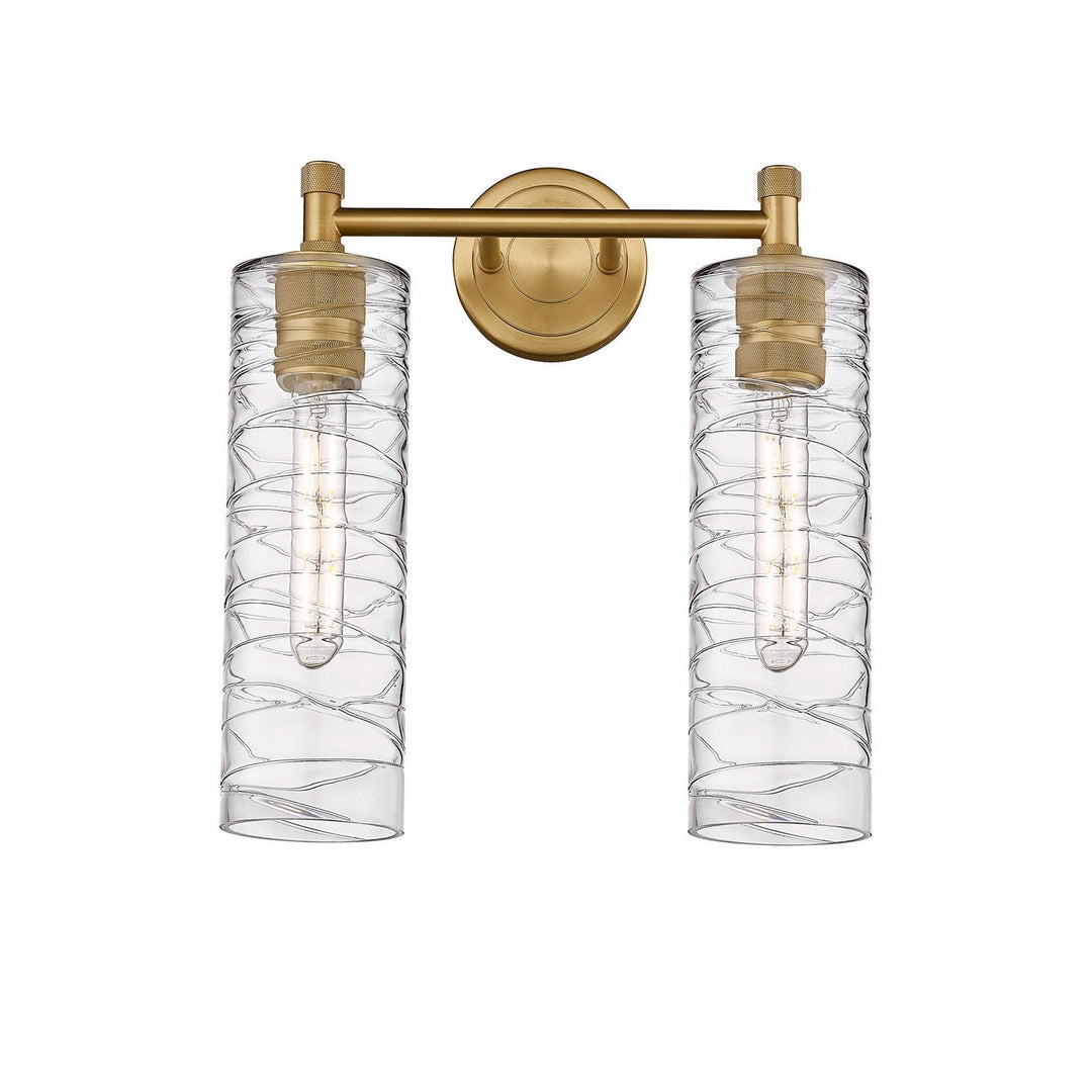 Innovations Downtown Urban 434-2W-BB-G434-12DE Bath Vanity Light 14 in. wide - Brushed Brass